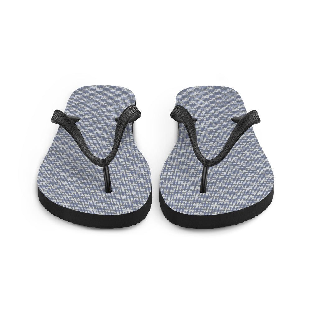 Grey Blue Mens Womans Flip-Flops