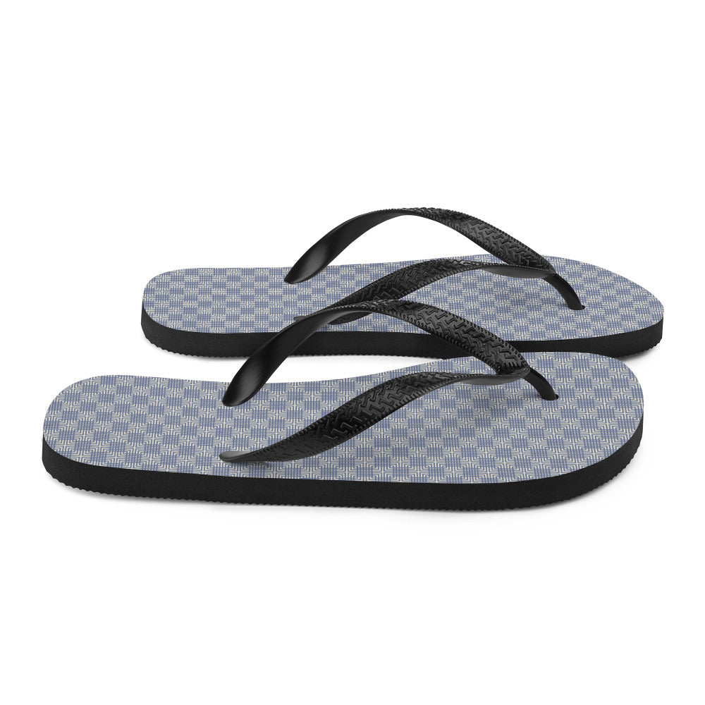 Grey Blue Mens Womans Flip-Flops